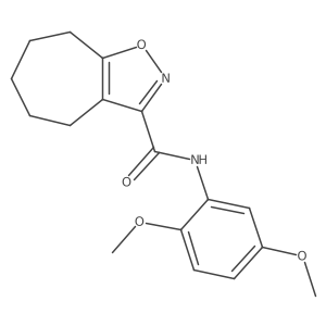 N-(2,5-dimethoxyphenyl)-5,6,7,8-tetrahydro-4H-cyclohepta[d][1,2]oxazole-3-carboxamide Structure