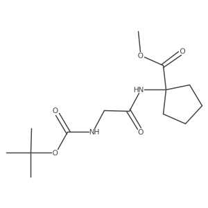 methyl 1-{[N-(tert-butoxycarbonyl)glycyl]amino}cyclopentanecarboxylate结构式