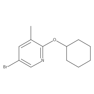 5-Bromo-2-(cyclohexyloxy)-3-methylpyridine Structure