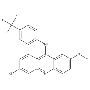 6-Chloro-2-methoxy-N-(4-(trifluoromethyl)phenyl)acridin-9-amine结构式