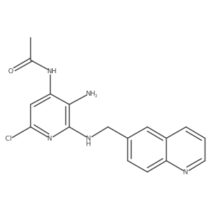 N-(3-Amino-6-chloro-2-(quinolin-6-ylmethylamino)pyridin-4-yl)acetamide Structure