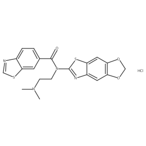 N-([1,3]dioxolo[4',5':4,5]benzo[1,2-d]thiazol-6-yl)-N-(2-(dimethylamino)ethyl)benzo[d]thiazole-6-carboxamide hydrochloride Structure
