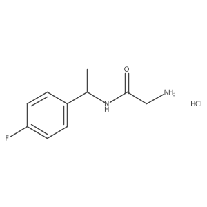 2-amino-N-[1-(4-fluorophenyl)ethyl]acetamide hydrochloride结构式