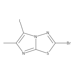 2-Bromo-5-iodo-6-methylimidazo[2,1-b][1,3,4]thiadiazole结构式
