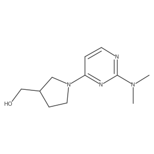 3-Pyrrolidinemethanol, 1-[2-(dimethylamino)-4-pyrimidinyl]-结构式