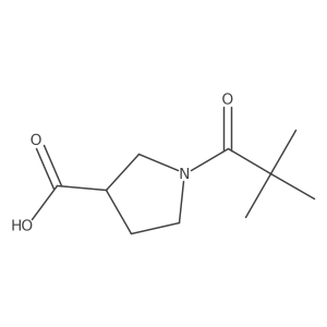 1-(2,2-Dimethylpropanoyl)pyrrolidine-3-carboxylic acid Structure