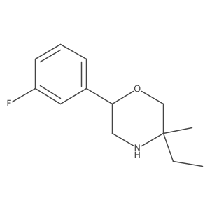 5-Ethyl-2-(3-fluorophenyl)-5-methylmorpholine Structure