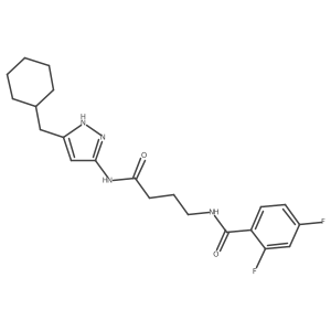 Benzamide, N-[4-[[5-(cyclohexylmethyl)-1H-pyrazol-3-yl]amino]-4-oxobutyl]-2,4-difluoro-结构式