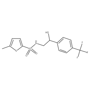 N-(2-hydroxy-2-(4-(trifluoromethyl)phenyl)ethyl)-5-methylthiophene-2-sulfonamide结构式