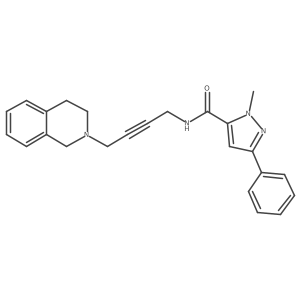 N-[4-(3,4-dihydro-1H-isoquinolin-2-yl)but-2-ynyl]-2-methyl-5-phenyl-pyrazole-3-carboxamide Structure