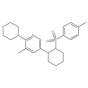 4-[3-methyl-5-[1-(p-tolylsulfonyl)-2-piperidyl]-2-pyridyl]morpholine结构式