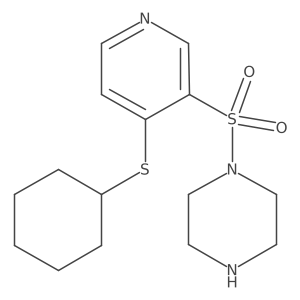 1-((4-(Cyclohexylthio)pyridin-3-yl)sulfonyl)piperazine Structure