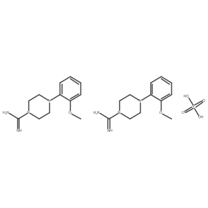 Bis(4-(2-methoxyphenyl)piperazine-1-carboximidamide); sulfuric acid结构式