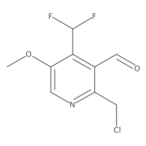 2-(Chloromethyl)-4-(difluoromethyl)-5-methoxypyridine-3-carboxaldehyde结构式