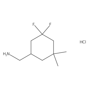 (3,3-Difluoro-5,5-dimethylcyclohexyl)methanamine hydrochloride结构式