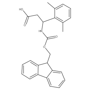 (3R)-3-(2,6-dimethylphenyl)-3-({[(9H-fluoren-9-yl)methoxy]carbonyl}amino)propanoic acid Structure