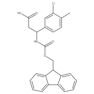 (3S)-3-(3-chloro-4-methylphenyl)-3-({[(9H-fluoren-9-yl)methoxy]carbonyl}amino)propanoic acid Structure