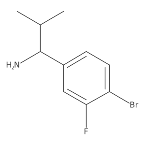 (S)-1-(4-Bromo-3-fluorophenyl)-2-methylpropan-1-amine结构式