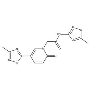 2-(5-(3-methyl-1,2,4-oxadiazol-5-yl)-2-oxopyridin-1(2H)-yl)-N-(5-methylisoxazol-3-yl)acetamide结构式