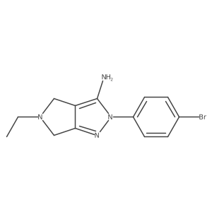 2-(4-Bromophenyl)-5-ethyl-2,4,5,6-tetrahydropyrrolo[3,4-c]pyrazol-3-amine结构式
