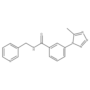3-(5-methyl-1H-1,2,3,4-tetraazol-1-yl)-N-(3-pyridylmethyl)benzamide Structure