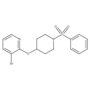 3-Bromo-2-((1-(phenylsulfonyl)piperidin-4-yl)oxy)pyridine结构式