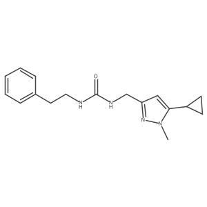 1-((5-cyclopropyl-1-methyl-1H-pyrazol-3-yl)methyl)-3-phenethylurea Structure