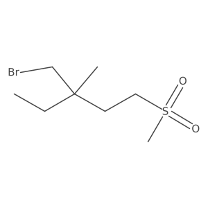 3-(Bromomethyl)-3-methyl-1-(methylsulfonyl)pentane结构式