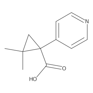 2,2-Dimethyl-1-(pyridin-4-yl)cyclopropane-1-carboxylic acid Structure