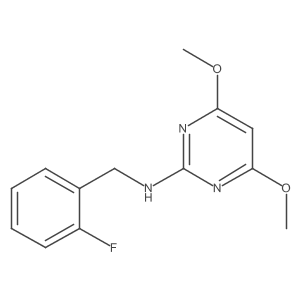 N-[(2-fluorophenyl)methyl]-4,6-dimethoxypyrimidin-2-amine结构式