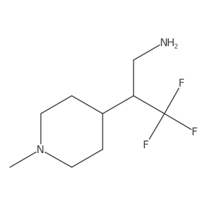 3,3,3-Trifluoro-2-(1-methylpiperidin-4-yl)propan-1-amine结构式