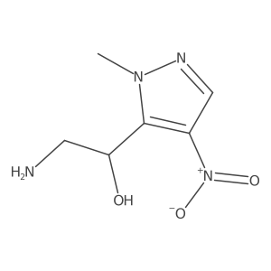 2-amino-1-(1-methyl-4-nitro-1H-pyrazol-5-yl)ethan-1-ol Structure