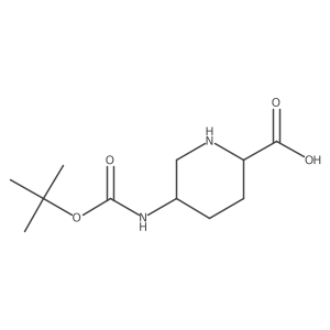 5-((tert-Butoxycarbonyl)amino)piperidine-2-carboxylic acid结构式