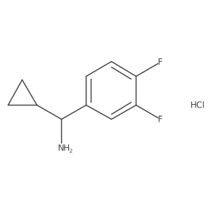 Cyclopropyl(3,4-difluorophenyl)methanamine hydrochloride结构式