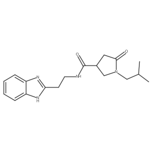 N-[2-(1H-benzimidazol-2-yl)ethyl]-1-(2-methylpropyl)-5-oxopyrrolidine-3-carboxamide Structure