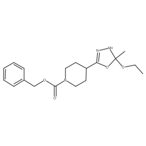 1-Benzyloxycarbonyl-4-(5-ethoxy-5-methyl-1,3,4-oxadiazolin-2-yl)piperidine Structure