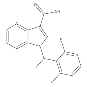1-(1-(2,6-difluorophenyl)ethyl)-1H-pyrrolo[3,2-b]pyridine-3-carboxylic acid Structure