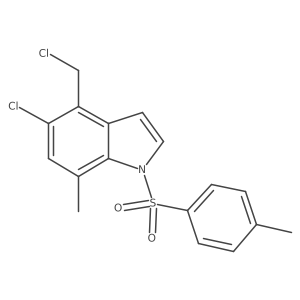5-Chloro-4-(chloromethyl)-7-methyl-1-[(4-methylphenyl)sulfonyl]-1H-indole结构式