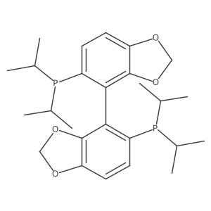 (R)-5,5'-Bis(diisopropylphosphino)-4,4'-bibenzo[d][1,3]dioxole结构式