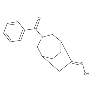 3-Benzoyl-3-azabicyclo[3.2.2]nonan-6-one 6-oxime Structure