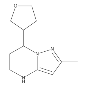 2-methyl-7-(oxolan-3-yl)-4H,5H,6H,7H-pyrazolo[1,5-a]pyrimidine结构式