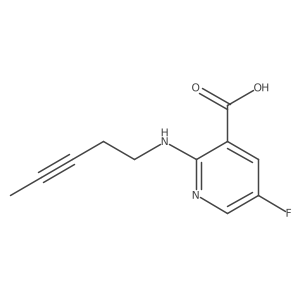 5-Fluoro-2-[(pent-3-yn-1-yl)amino]pyridine-3-carboxylic acid结构式