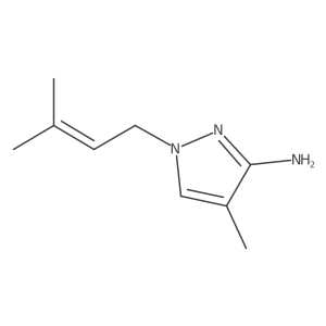 4-Methyl-1-(3-methylbut-2-en-1-yl)-1H-pyrazol-3-amine结构式