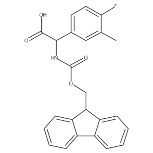2-({[(9H-fluoren-9-yl)methoxy]carbonyl}amino)-2-(4-fluoro-3-methylphenyl)acetic acid Structure