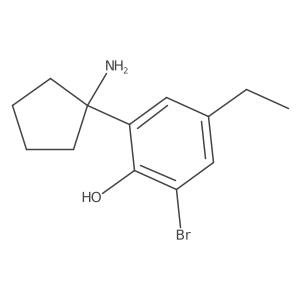 Phenol, 2-(1-aminocyclopentyl)-6-bromo-4-ethyl-结构式