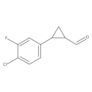2-(4-Chloro-3-fluorophenyl)cyclopropanecarbaldehyde结构式