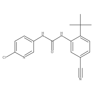 N-(6-Chloro-3-pyridinyl)-Na(2)-[5-cyano-2-(1,1-dimethylethyl)phenyl]urea Structure