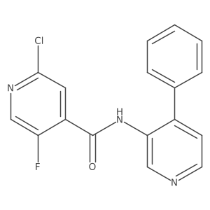 2-Chloro-5-fluoro-N-(4-phenylpyridin-3-yl)isonicotinamide结构式