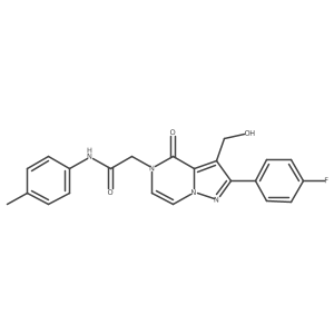 2-[2-(4-Fluorophenyl)-3-(hydroxymethyl)-4-oxo-4H,5H-pyrazolo[1,5-A]pyrazin-5-YL]-N-(4-methylphenyl)acetamide Structure