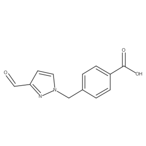 4-[(3-Formyl-1H-pyrazol-1-YL)methyl]benzoic acid Structure